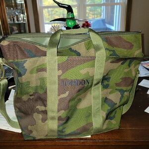 LL BEAN CUSTOM BAG, CAMOUFLAGE w/strap